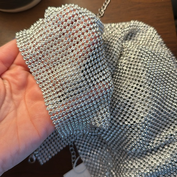 NWT Zara Jewel Chainmail Halter Top - Picture 7 of 7